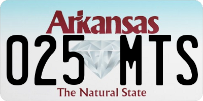 AR license plate 025MTS