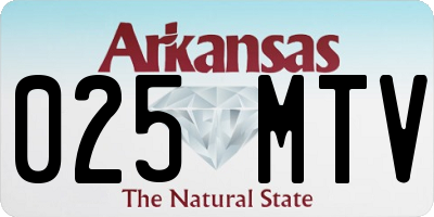AR license plate 025MTV