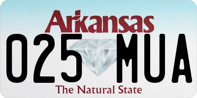 AR license plate 025MUA