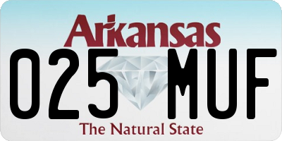 AR license plate 025MUF