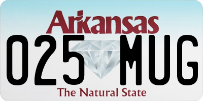 AR license plate 025MUG