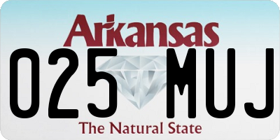 AR license plate 025MUJ