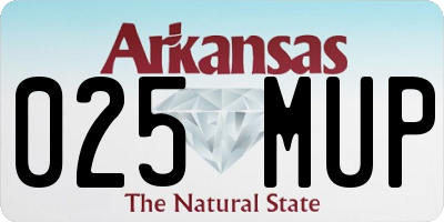 AR license plate 025MUP