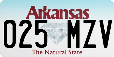 AR license plate 025MZV