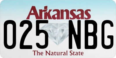 AR license plate 025NBG