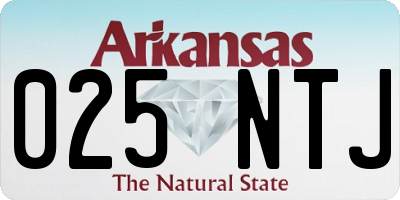 AR license plate 025NTJ