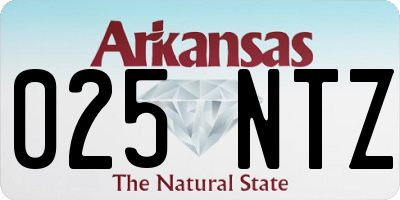 AR license plate 025NTZ