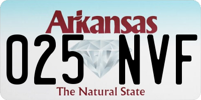 AR license plate 025NVF