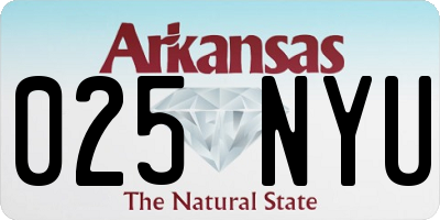 AR license plate 025NYU