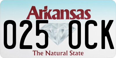 AR license plate 025OCK
