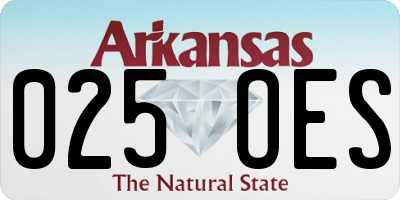 AR license plate 025OES