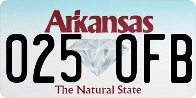 AR license plate 025OFB