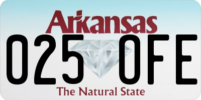 AR license plate 025OFE