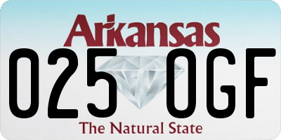 AR license plate 025OGF