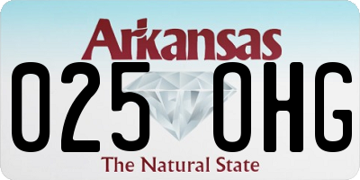 AR license plate 025OHG