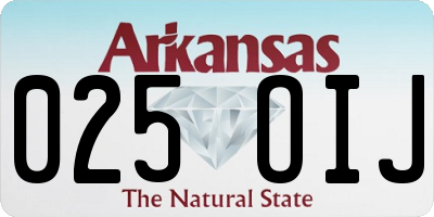 AR license plate 025OIJ