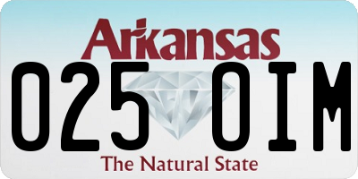 AR license plate 025OIM