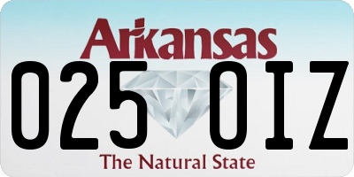 AR license plate 025OIZ