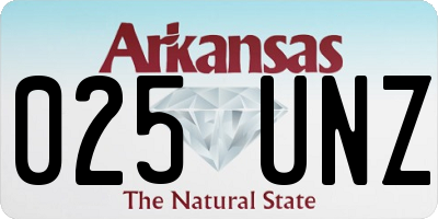 AR license plate 025UNZ