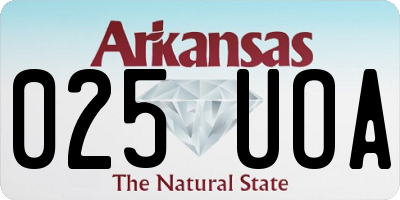 AR license plate 025UOA