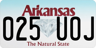 AR license plate 025UOJ