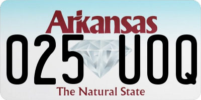 AR license plate 025UOQ