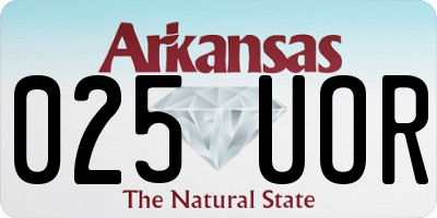 AR license plate 025UOR