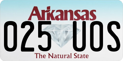 AR license plate 025UOS