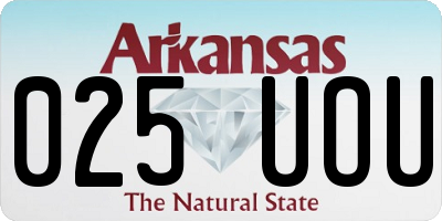 AR license plate 025UOU