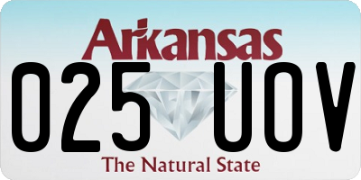 AR license plate 025UOV