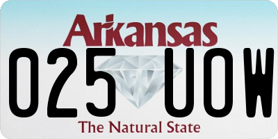 AR license plate 025UOW