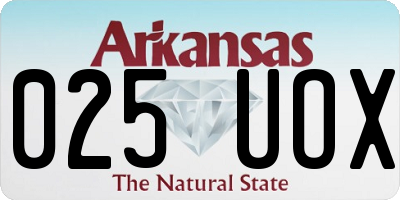 AR license plate 025UOX