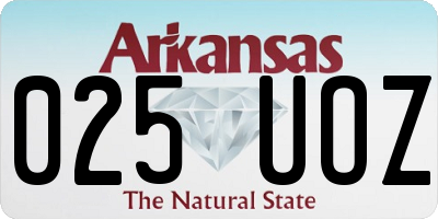 AR license plate 025UOZ