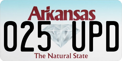 AR license plate 025UPD