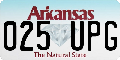 AR license plate 025UPG