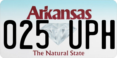AR license plate 025UPH