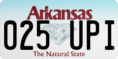 AR license plate 025UPI