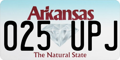 AR license plate 025UPJ