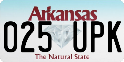 AR license plate 025UPK
