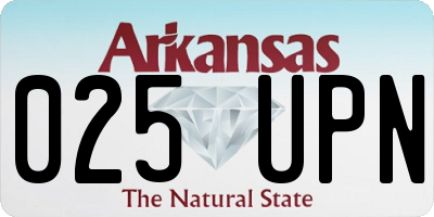 AR license plate 025UPN