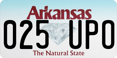 AR license plate 025UPO