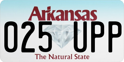 AR license plate 025UPP