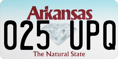AR license plate 025UPQ