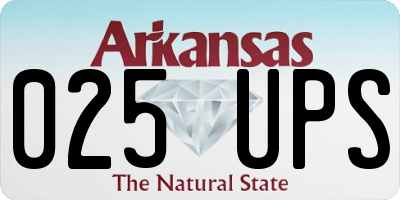 AR license plate 025UPS