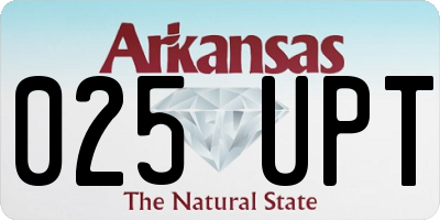 AR license plate 025UPT