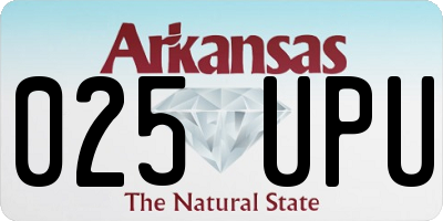 AR license plate 025UPU