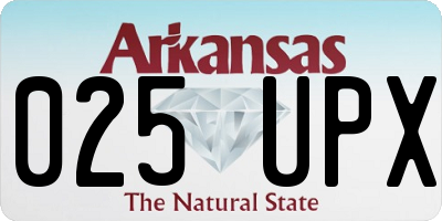 AR license plate 025UPX