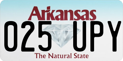 AR license plate 025UPY