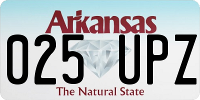 AR license plate 025UPZ