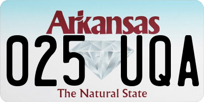 AR license plate 025UQA